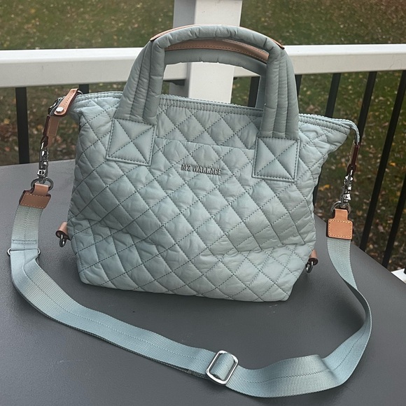 MZ Wallace Deluxe Small Quilted Shoulder Bag - Pastel Blue - Picture 3 of 15